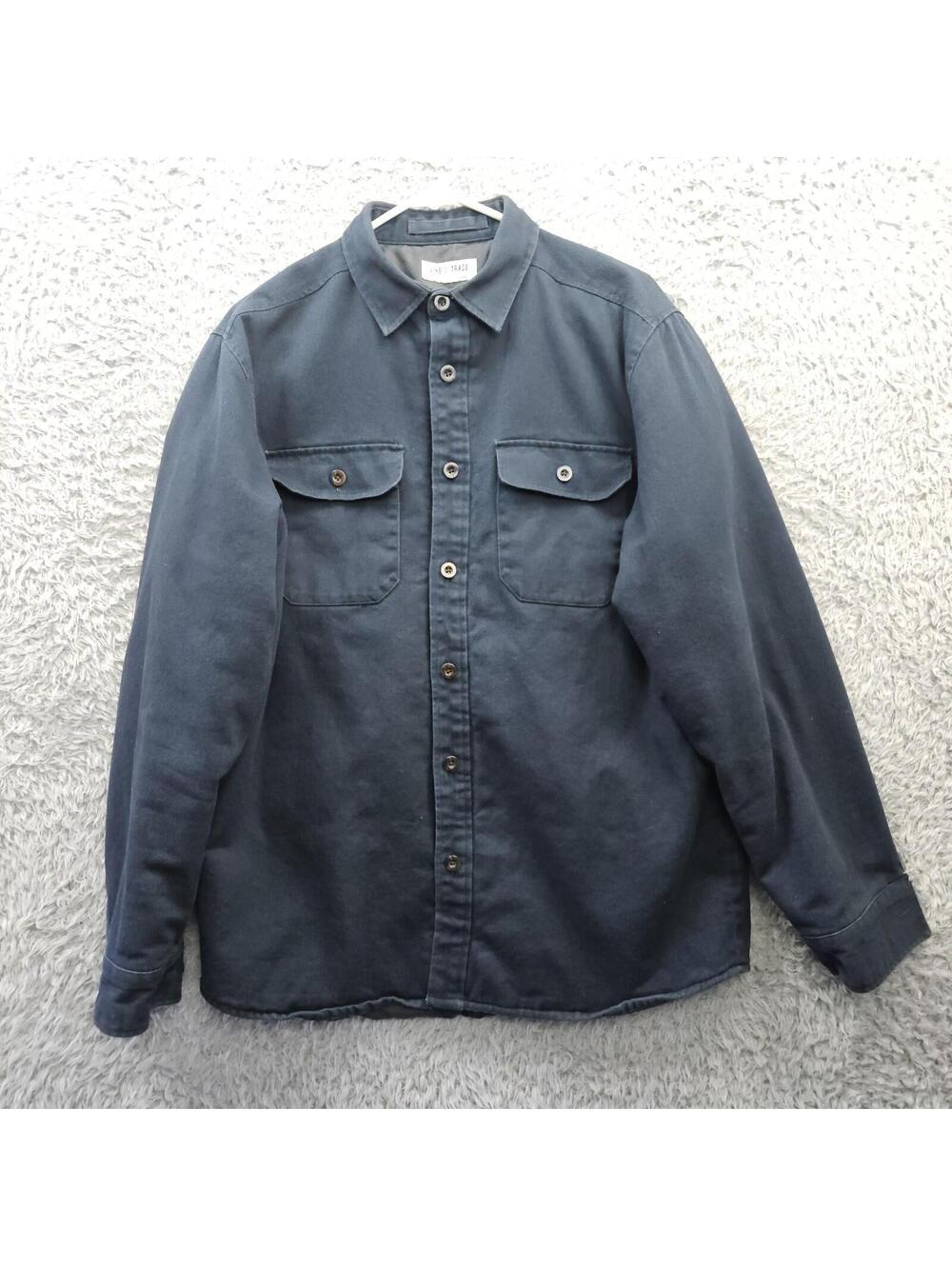 LINE OF TRADE Jacket Shacket Large Workwear Lined Twill Work Shirt CPO jacket